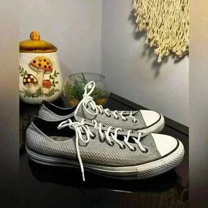 Converse All Star Men's 12 Women's 14 CTAS Low Top OX Silver Sneakers Smoke Gray